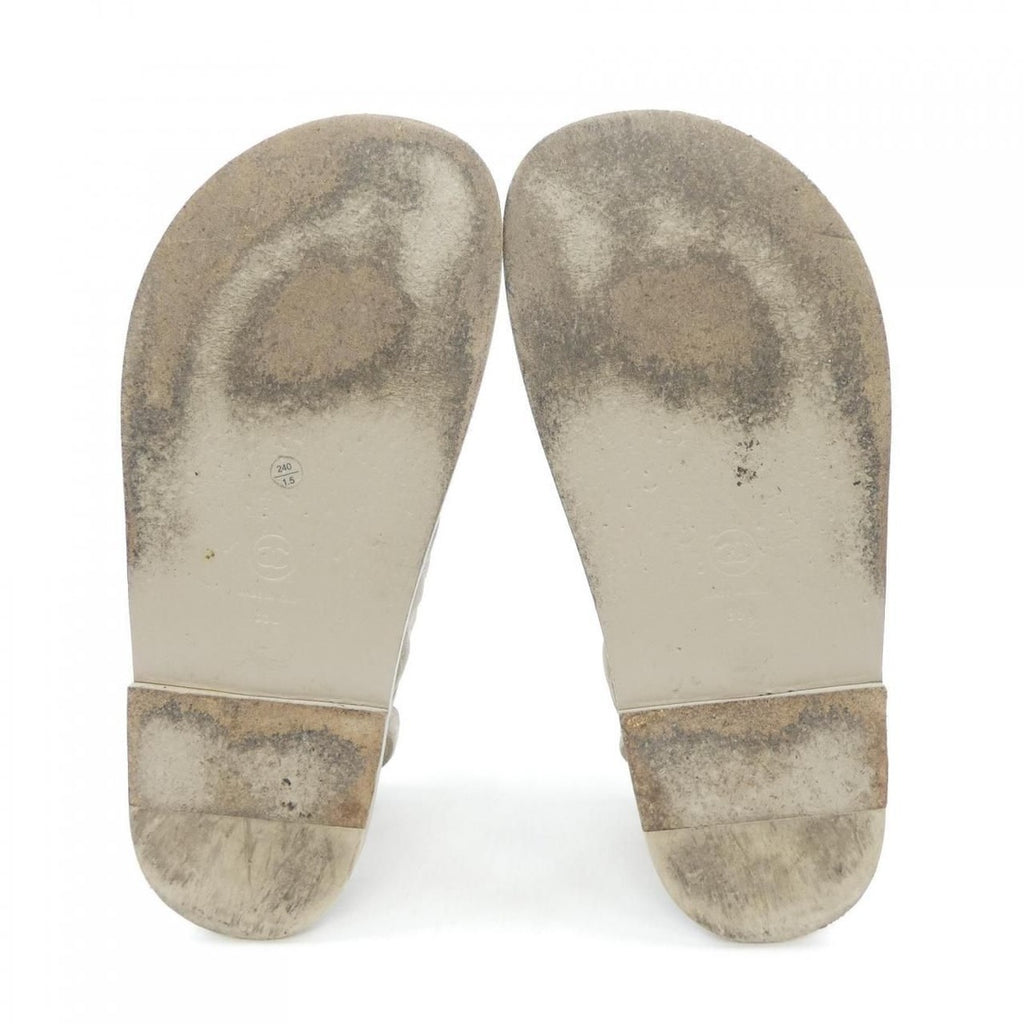 Chanel Sandals Suede Gray — view 4