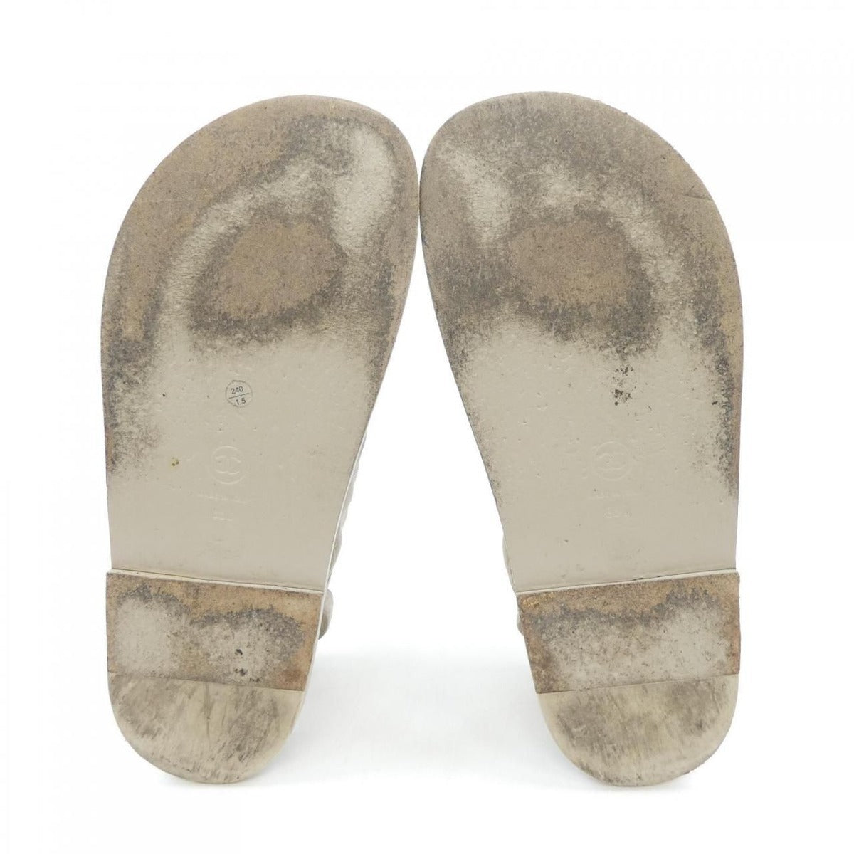 Chanel Sandals Suede Gray — view 4