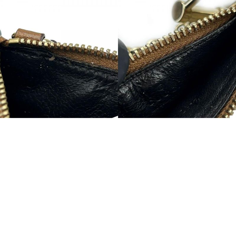 Gucci Coin Case GG Canvas Leather Brown Gold Hardware Everyday Use Small — view 9