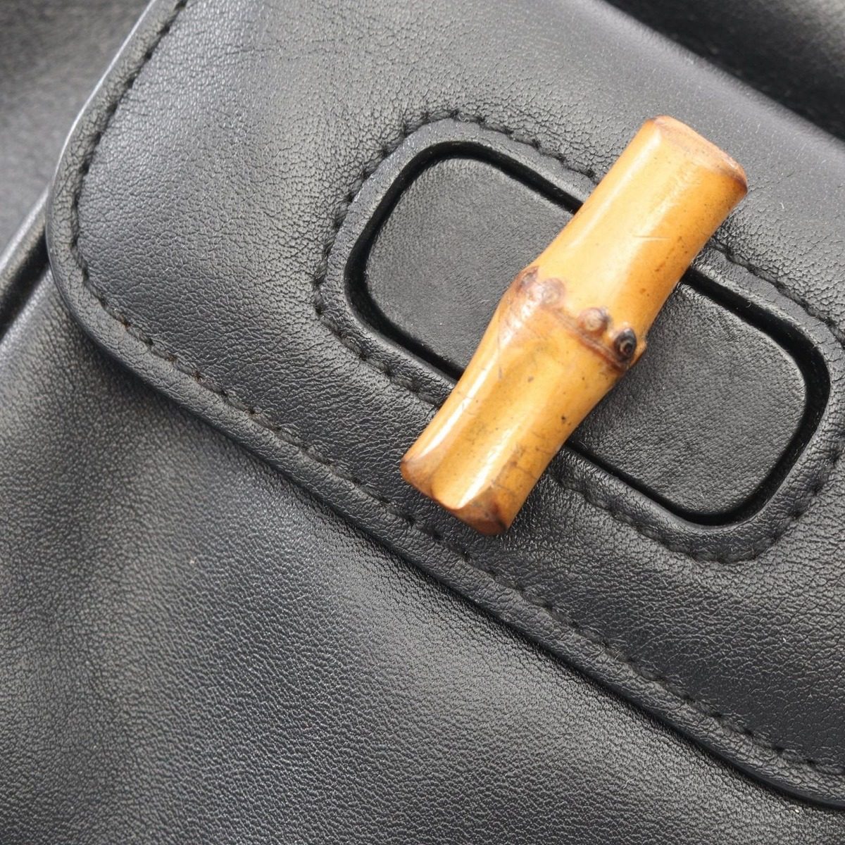 Gucci Backpack Bamboo Black Leather — view 5