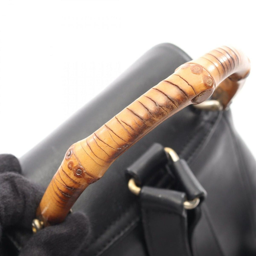 Gucci Backpack Bamboo Black Leather — view 8
