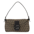 Fendi Zucchino Mamma Bucket Shoulder Bag Canvas Brown Beige 8 Br003