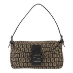Fendi Zucchino Mamma Bucket Shoulder Bag Canvas Brown Beige 8 Br003 — view 2