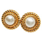 Chanel Gold Plated Faux Pearl