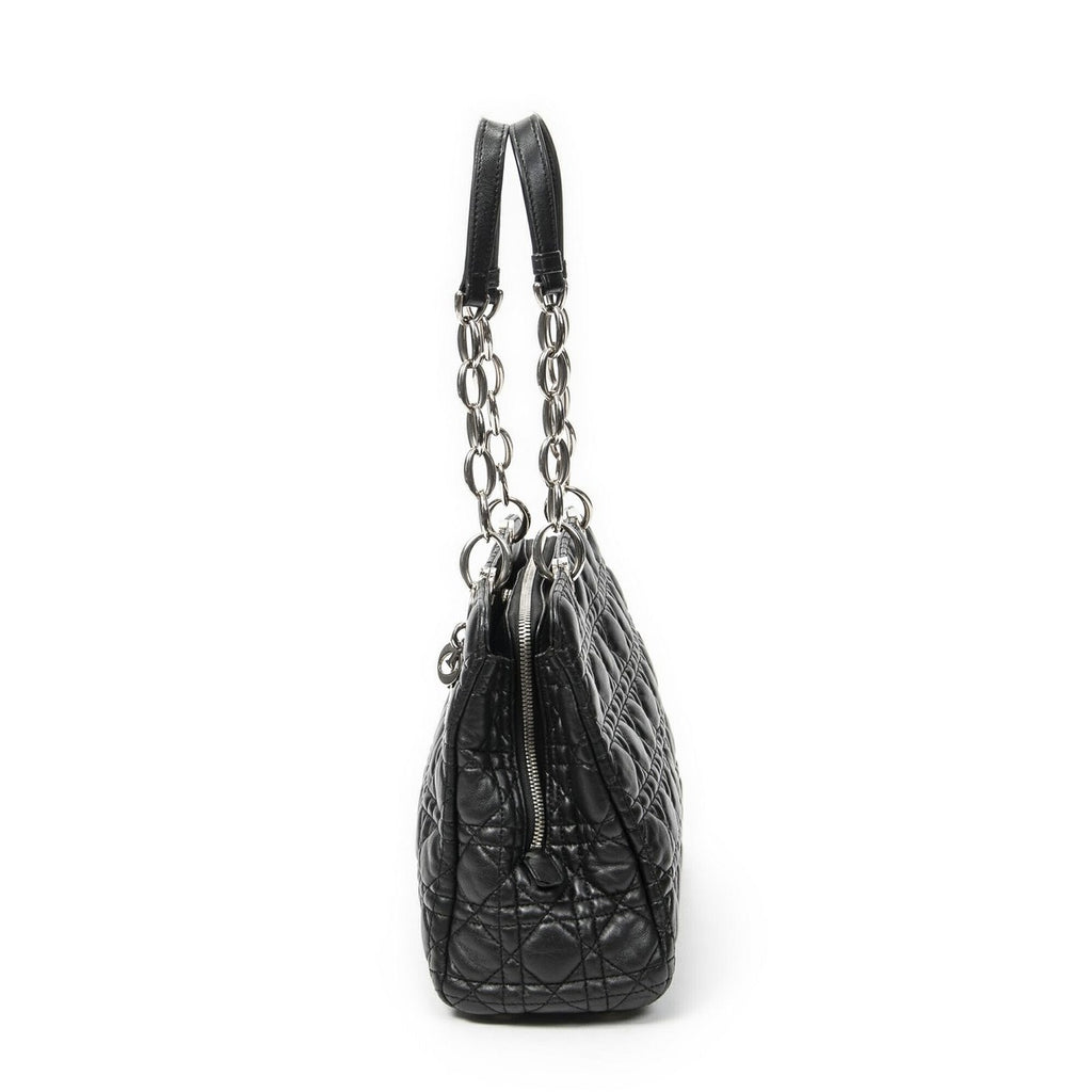 Dior Small Shopping Tote Black Cannage Lambskin Leather — view 3