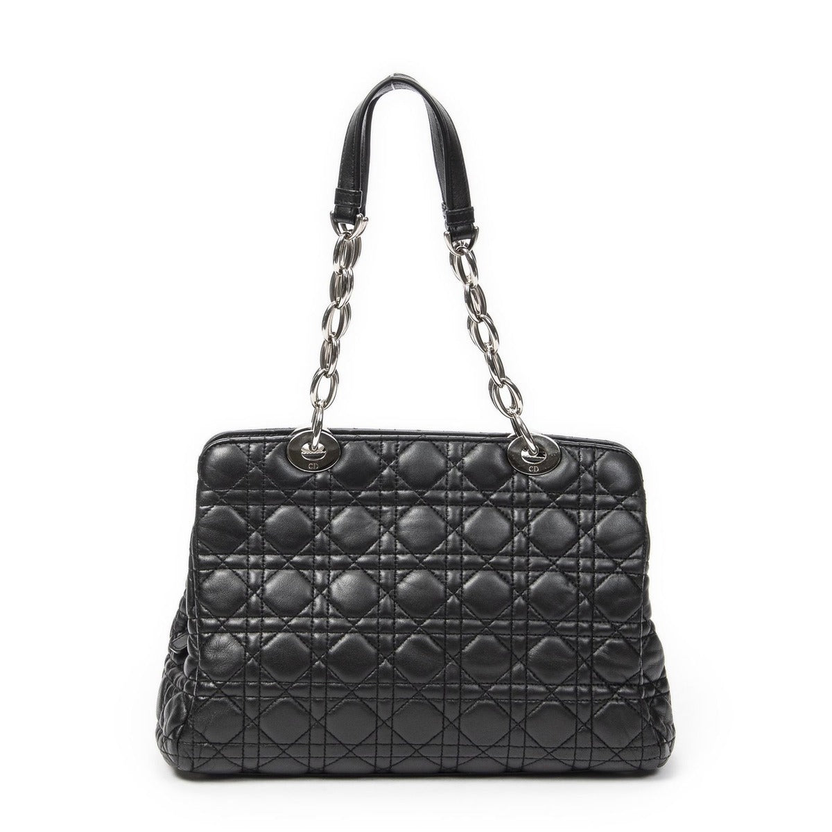 Dior Small Shopping Tote Black Cannage Lambskin Leather — view 5