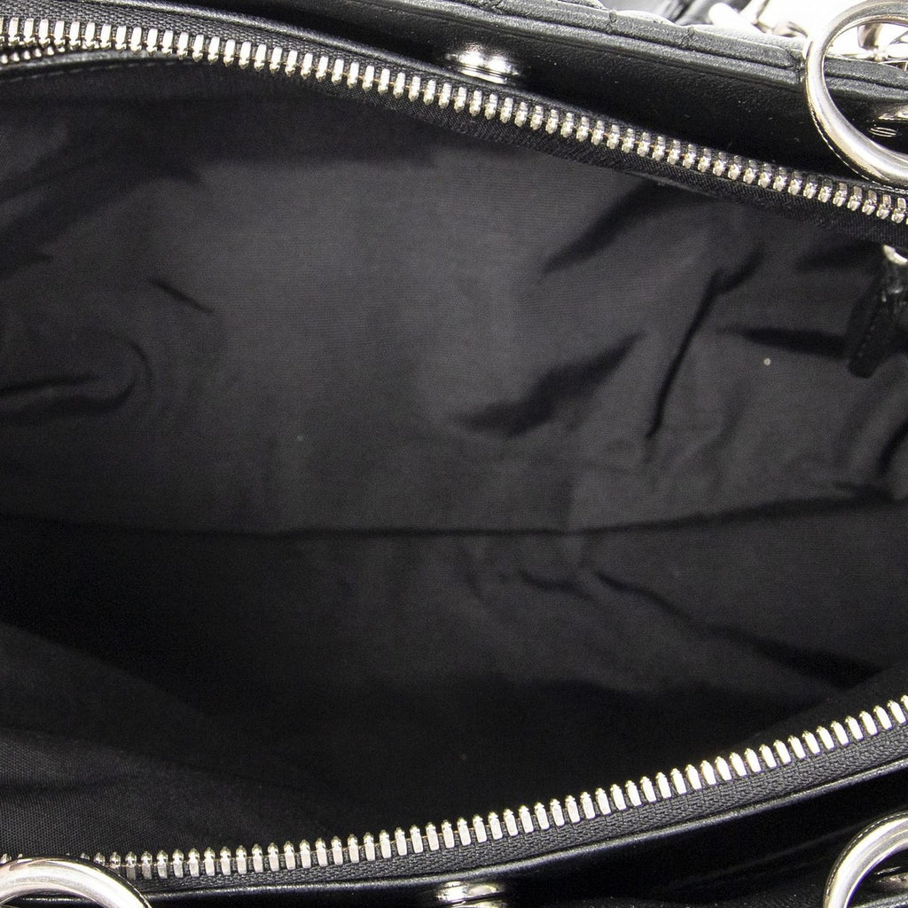 Dior Small Shopping Tote Black Cannage Lambskin Leather — view 9
