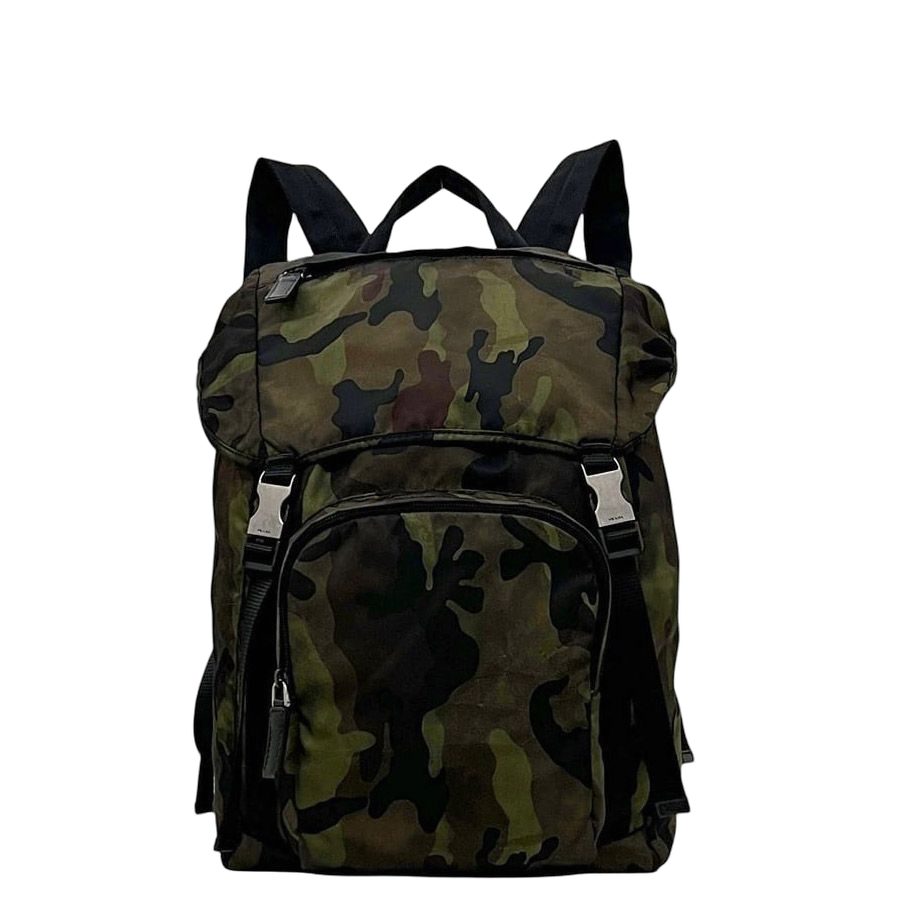 Prada Backpack Khaki Green Camouflage Mimetico Fumo