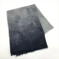 Chanel CC Logo Gradient Cashmere Large Shawl Scarf