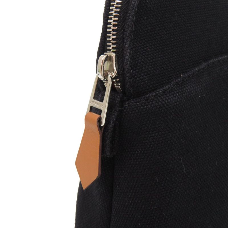 Hermes Bolide Pouch 20 PM Canvas Black Bag 0506 — view 7