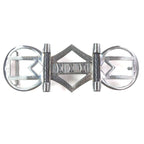 Hermes Touareg Hand Engraved Design Chrome Color Leather Use Belt Buckle SV 925 — view 2