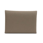 Hermes Calvi Duo Etoupe Coin Case With Epson Leather
