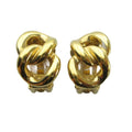 Dior Earrings Clip on Chain Gold