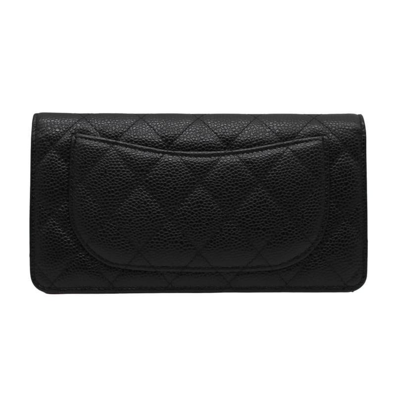 Chanel Ap0233 Caviar Leather Folded Long Wallet — view 4