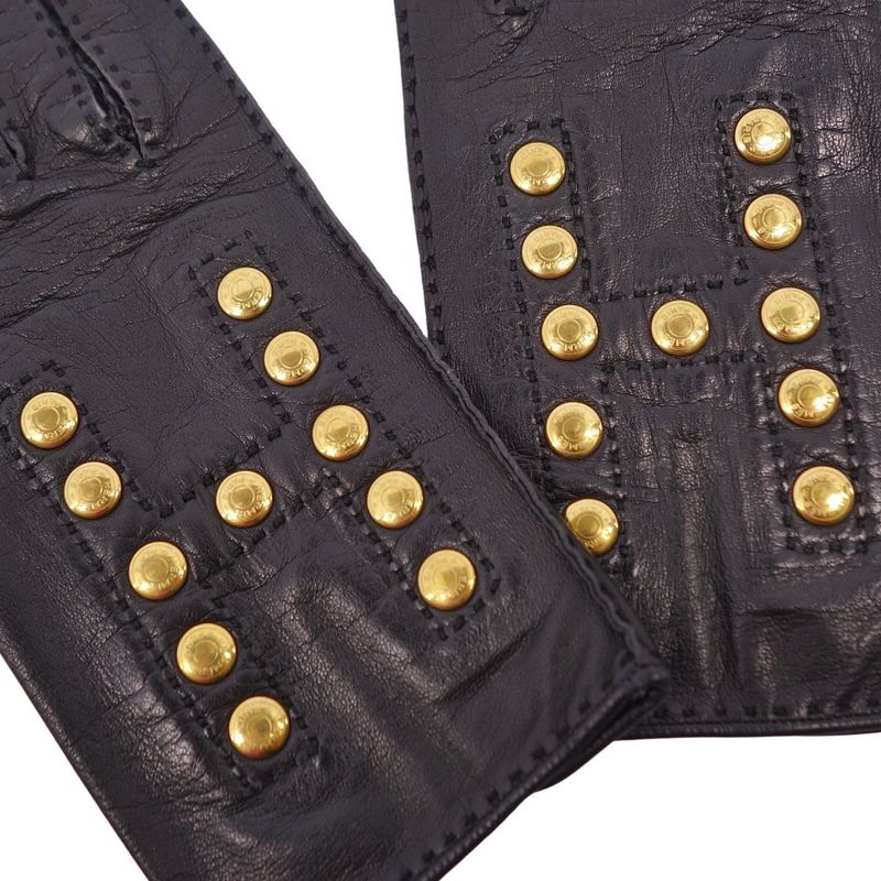 Hermes Gloves H Logo Serie Lamb Leather Lady — view 7