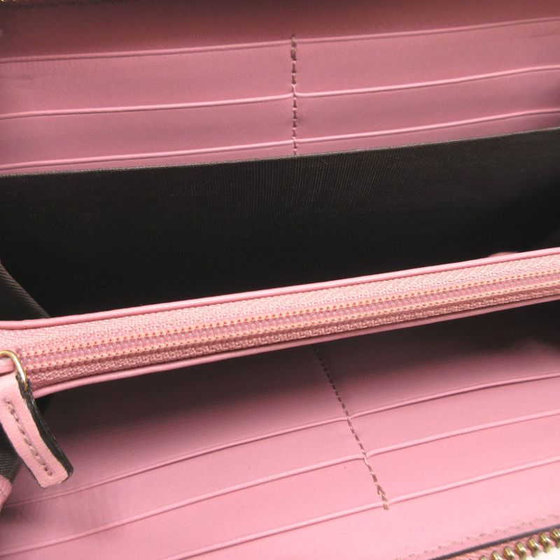 Gucci Leather Pink Round Zipper Long Wallet 1196 — view 3