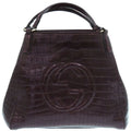 Gucci Soho 2-Way Leather Purple 0696 Tote Bag