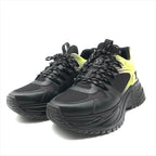 Louis Vuitton Run Away Pulse Line Sneakers Shoes Black Yellow