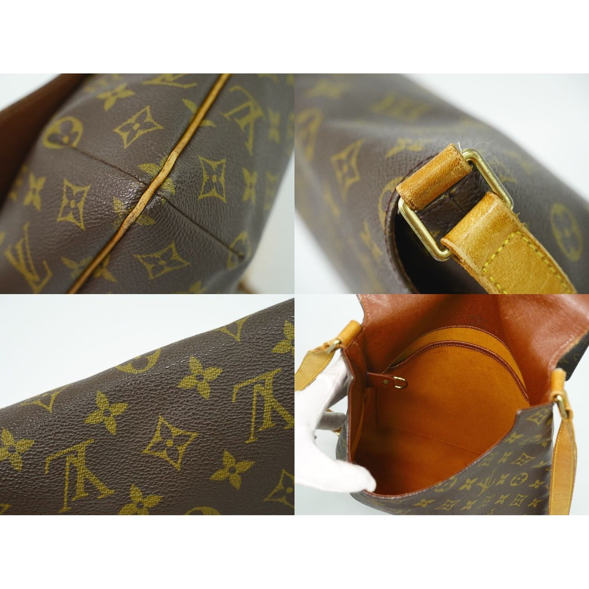 Louis Vuitton LV Musette Monogram Shoulder Bag Pochette Brown — view 7