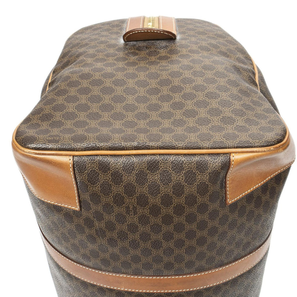 Celine Vintage Travel Boston Brown Macadam Canvas Luggage Tag — view 7