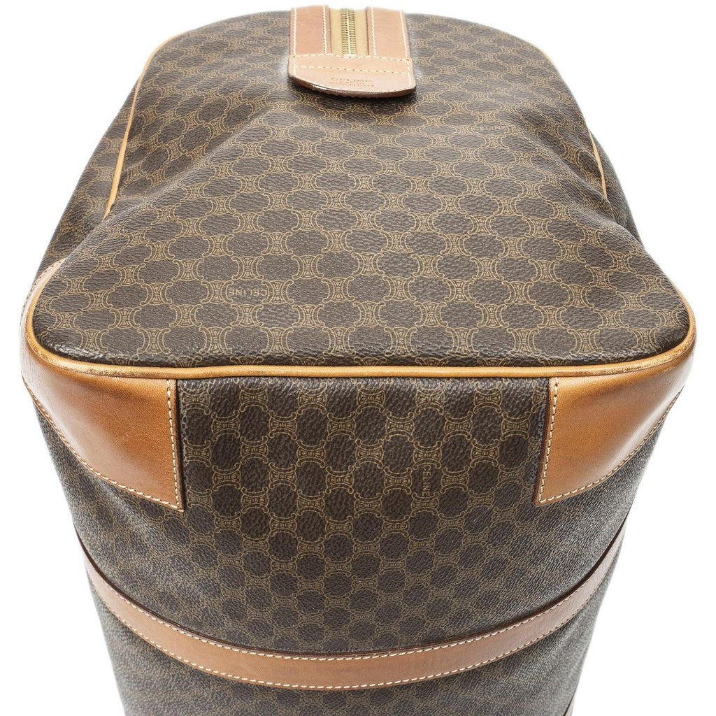 Celine Vintage Travel Boston Brown Macadam Canvas Luggage Tag — view 8