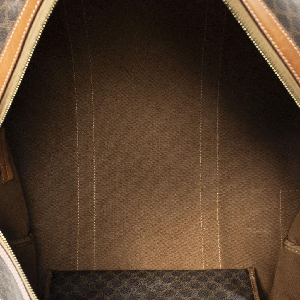Celine Vintage Travel Boston Brown Macadam Canvas Luggage Tag — view 9