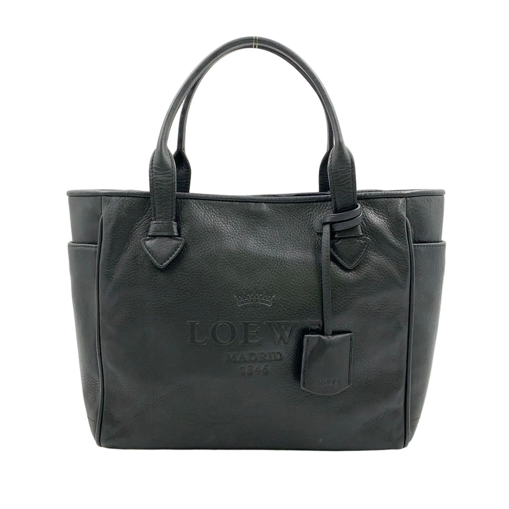 Loewe Heritage Calf Black Tote Gold