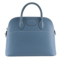 Hermes Bolide 35 2-Way Shoulder Veau Epsom Blue Jean Silver Handbag