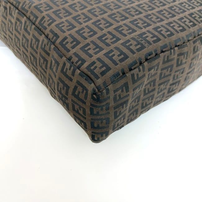 Fendi Tote Bag Brown Black Zucchino — view 5