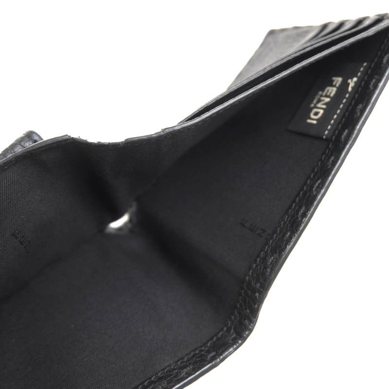 Fendi Wallet Men Leather Black 7 M0194 O7 N Fogxn Coin — view 8