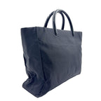 Prada Plastic Handle Nylon Black Tote Silver — view 2