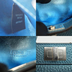 Fendi Nano P-cub Leather Mini Bag Pochette Pouch Blue Series 2-Way — view 9