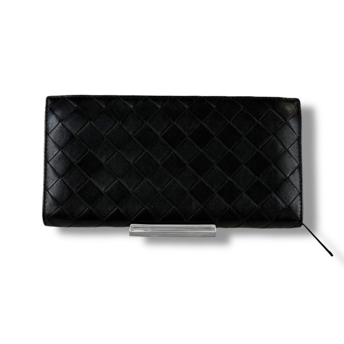 Bottega Veneta Long Wallet Zip Around Black Intrecciato Leather — view 3
