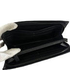 Bottega Veneta Long Wallet Zip Around Black Intrecciato Leather — view 5