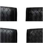 Bottega Veneta Long Wallet Zip Around Black Intrecciato Leather — view 9