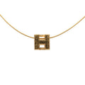Hermes Cage de Ash Cube Necklace Gold Plated