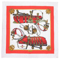 Hermes Comme Des Garcons Collaboration Harnais de COUR Cotton Blue Scarf