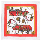 Hermes Comme Des Garcons Collaboration Harnais de COUR Cotton Blue Scarf