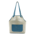 Hermes Jardinier PM Tote Bag Toile Ash Leather Blue