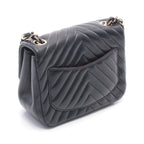 Chanel Shoulder Bag Chevron Stitch Mini Black Lambskin — view 2