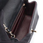 Chanel Shoulder Bag Chevron Stitch Mini Black Lambskin — view 3