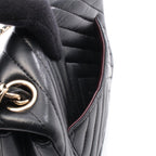 Chanel Shoulder Bag Chevron Stitch Mini Black Lambskin — view 6