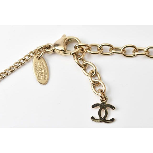 Chanel Coco Mark CC Rhinestone Gold Black — view 5