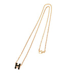 Hermes Necklace Pop Ash Mini Pendant Black Rose Gold Hardware Accessorie — view 8