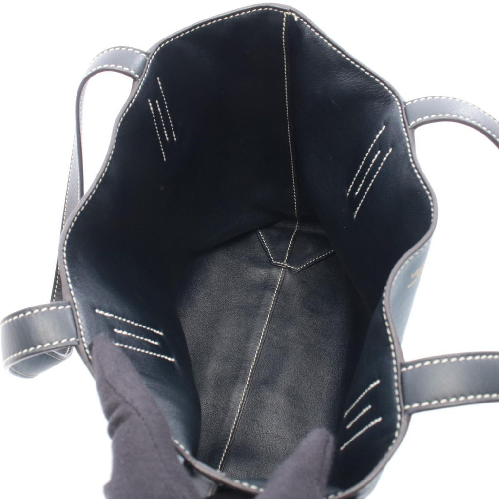 Hermes Tote Double Sens 28 Navy Blue Thalassa Leather — view 3