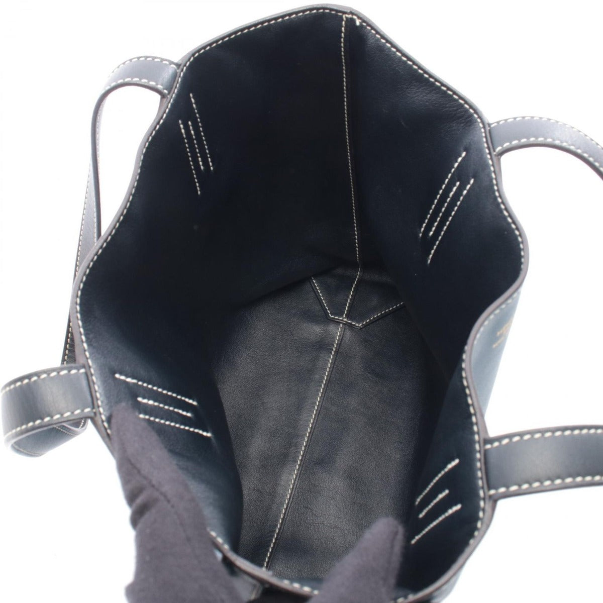 Hermes Tote Double Sens 28 Navy Blue Thalassa Leather — view 3