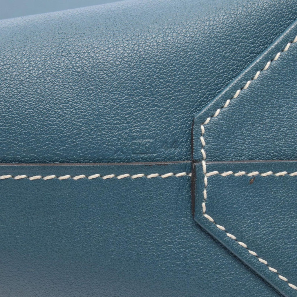Hermes Tote Double Sens 28 Navy Blue Thalassa Leather — view 6