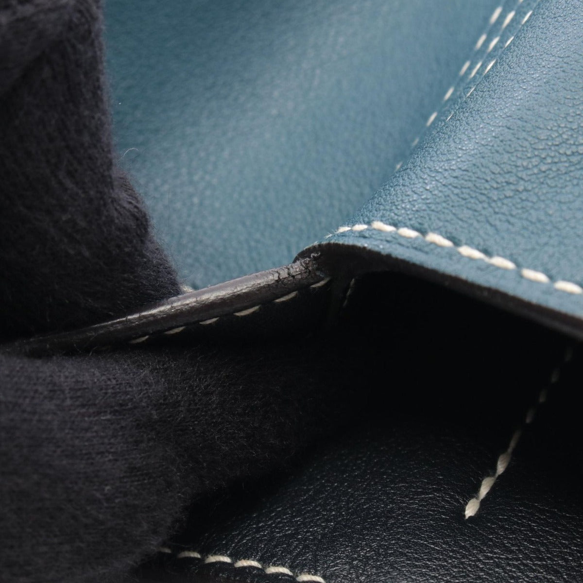Hermes Tote Double Sens 28 Navy Blue Thalassa Leather — view 8