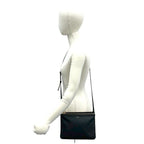 Celine Trio Leather Shoulder Bag Pochette Crossbody Black — view 2