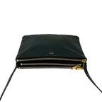 Celine Trio Leather Shoulder Bag Pochette Crossbody Black — view 4